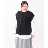 【大きいサイズ/a.v.v×eur3】ラメニットベスト×ブラウスセット | eur3 | 詳細画像18 