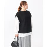 【大きいサイズ/a.v.v×eur3】ラメニットベスト×ブラウスセット | eur3 | 詳細画像28 