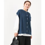 【大きいサイズ/a.v.v×eur3】ラメニットベスト×ブラウスセット | eur3 | 詳細画像3 