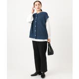 【大きいサイズ/a.v.v×eur3】ラメニットベスト×ブラウスセット | eur3 | 詳細画像4 