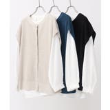 【大きいサイズ/a.v.v×eur3】ラメニットベスト×ブラウスセット | eur3 | 詳細画像40 