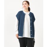 【大きいサイズ/a.v.v×eur3】ラメニットベスト×ブラウスセット | eur3 | 詳細画像5 