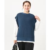 【大きいサイズ/a.v.v×eur3】ラメニットベスト×ブラウスセット | eur3 | 詳細画像7 