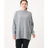 グレー(92) | 【大きいサイズ】ボトルネックニット | eur3