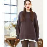 ダークブラウン(87) | 【大きいサイズ】ゆるシルエットニット | eur3