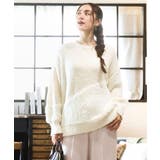 アイボリー(80) | 【大きいサイズ/a.v.v×eur3】ブークレーシャギーニット | eur3