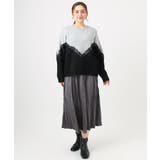 【大きいサイズ/LAVEANGE×eur3】レースバイカラーニット | eur3 | 詳細画像17 