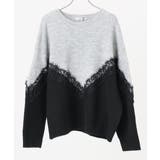 【大きいサイズ/LAVEANGE×eur3】レースバイカラーニット | eur3 | 詳細画像19 