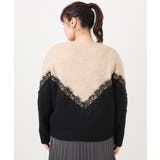 【大きいサイズ/LAVEANGE×eur3】レースバイカラーニット | eur3 | 詳細画像9 