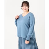 【大きいサイズ/セットアップ対応】バルキーアクリルVネックニット | eur3 | 詳細画像7 