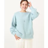 ライトブルー(50) | 【大きいサイズ】スパンコールシャギーニット | eur3