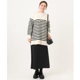 【大きいサイズ】パネルボーダーサイドスリットニット | eur3 | 詳細画像10 