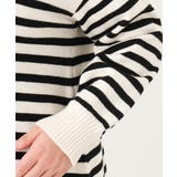 【大きいサイズ】パネルボーダーサイドスリットニット | eur3 | 詳細画像16 