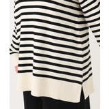 【大きいサイズ】パネルボーダーサイドスリットニット | eur3 | 詳細画像17 