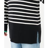 【大きいサイズ】パネルボーダー配色ラインニット | eur3 | 詳細画像15 