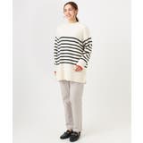 【大きいサイズ】パネルボーダー配色ラインニット | eur3 | 詳細画像3 