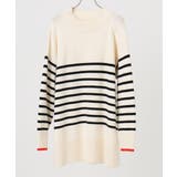 【大きいサイズ】パネルボーダー配色ラインニット | eur3 | 詳細画像5 