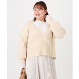 ベージュ(82) | 【大きいサイズ/a.v.v×eur3】カシュクール風ニット | eur3