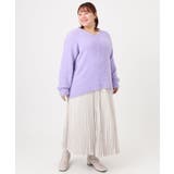 【大きいサイズ/a.v.v×eur3】フェザーヤーンVネックニット | eur3 | 詳細画像10 