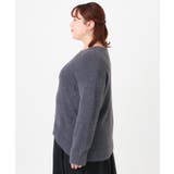 【大きいサイズ/a.v.v×eur3】フェザーヤーンVネックニット | eur3 | 詳細画像15 