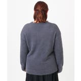 【大きいサイズ/a.v.v×eur3】フェザーヤーンVネックニット | eur3 | 詳細画像16 