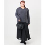 【大きいサイズ/a.v.v×eur3】フェザーヤーンVネックニット | eur3 | 詳細画像21 