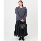 【大きいサイズ/a.v.v×eur3】フェザーヤーンVネックニット | eur3 | 詳細画像22 