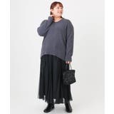 【大きいサイズ/a.v.v×eur3】フェザーヤーンVネックニット | eur3 | 詳細画像23 