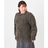 ダークグレー(93) | 【大きいサイズ】ミックスヤーンニット | eur3