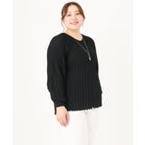 【大きいサイズ】パフスリーブプリーツ風ニット | eur3 | 詳細画像21 