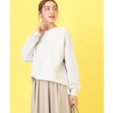 アイボリー(80) | 【大きいサイズ/a.v.v×eur3】ラメドロップショルダーニット | eur3