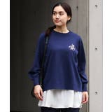 【大きいサイズ】ブローチ風刺繍ニット | eur3 | 詳細画像3