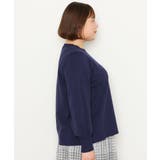 【大きいサイズ】ブローチ風刺繍ニット | eur3 | 詳細画像9