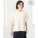 ホワイト | 【大きいサイズ/a.v.v×eur3】袖レースサマーニット | eur3