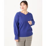 【大きいサイズ/新色追加】Vネックパフスリーブニット | eur3 | 詳細画像15 