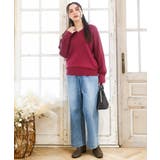 【大きいサイズ/新色追加】Vネックパフスリーブニット | eur3 | 詳細画像3 