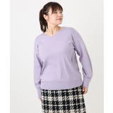 【大きいサイズ/新色追加】Vネックパフスリーブニット | eur3 | 詳細画像33 