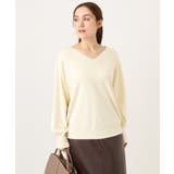 【大きいサイズ/新色追加】Vネックパフスリーブニット | eur3 | 詳細画像35 