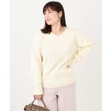 【大きいサイズ/新色追加】Vネックパフスリーブニット | eur3 | 詳細画像40 