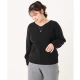 【大きいサイズ/新色追加】Vネックパフスリーブニット | eur3 | 詳細画像48 