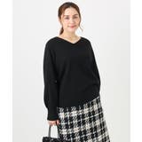 【大きいサイズ/新色追加】Vネックパフスリーブニット | eur3 | 詳細画像52 