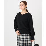 【大きいサイズ/新色追加】Vネックパフスリーブニット | eur3 | 詳細画像54 