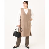 【大きいサイズ】Vネックロングニットベスト | eur3 | 詳細画像16 