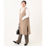 【大きいサイズ】Vネックロングニットベスト | eur3 | 詳細画像17 