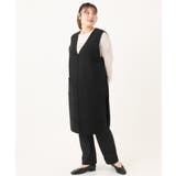 【大きいサイズ】Vネックロングニットベスト | eur3 | 詳細画像23 