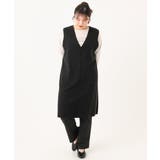 【大きいサイズ】Vネックロングニットベスト | eur3 | 詳細画像24 