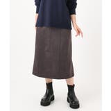 ダークグレー(93) | 【大きいサイズ/a.v.v×eur3】フェイクスエードタイトスカート | eur3