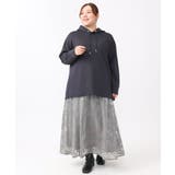 【大きいサイズ】オーガンジーフロッキープリントスカート | eur3 | 詳細画像15 