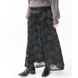 【大きいサイズ】オーガンジーフロッキープリントスカート | eur3 | 詳細画像23 