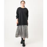 【大きいサイズ】オーガンジーフロッキープリントスカート | eur3 | 詳細画像3 